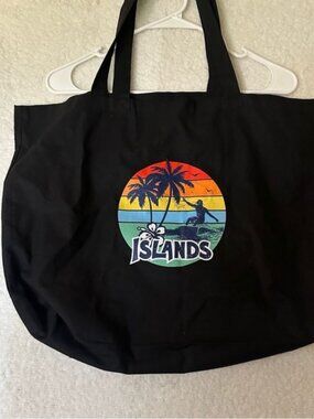 Islands Surfer Vibe Black Tote Bag